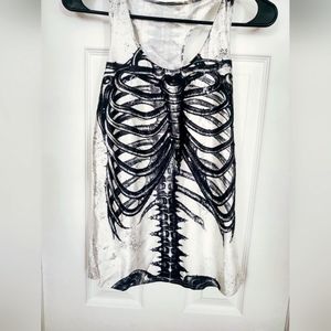 Skeleton rib Tank top